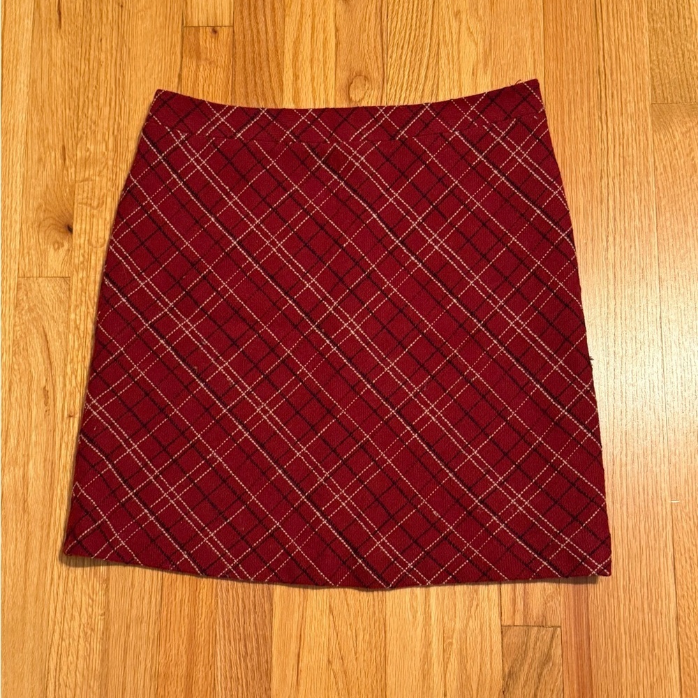 American Eagle Vintage Red Plaid Mini Skirt Preppy Y2K Schoolgirl